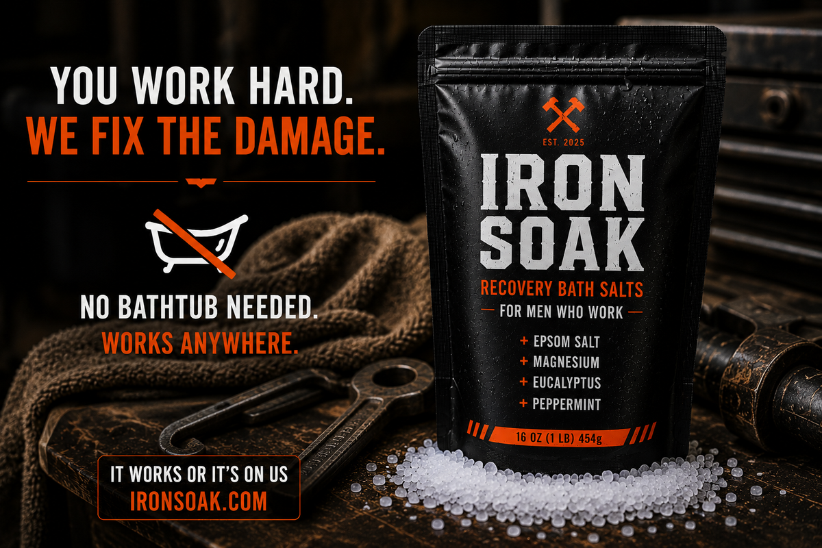 Iron Soak Recovery Bath Salts — For Men Who Work