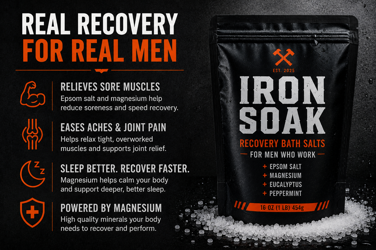 Iron Soak Recovery Bath Salts — For Men Who Work