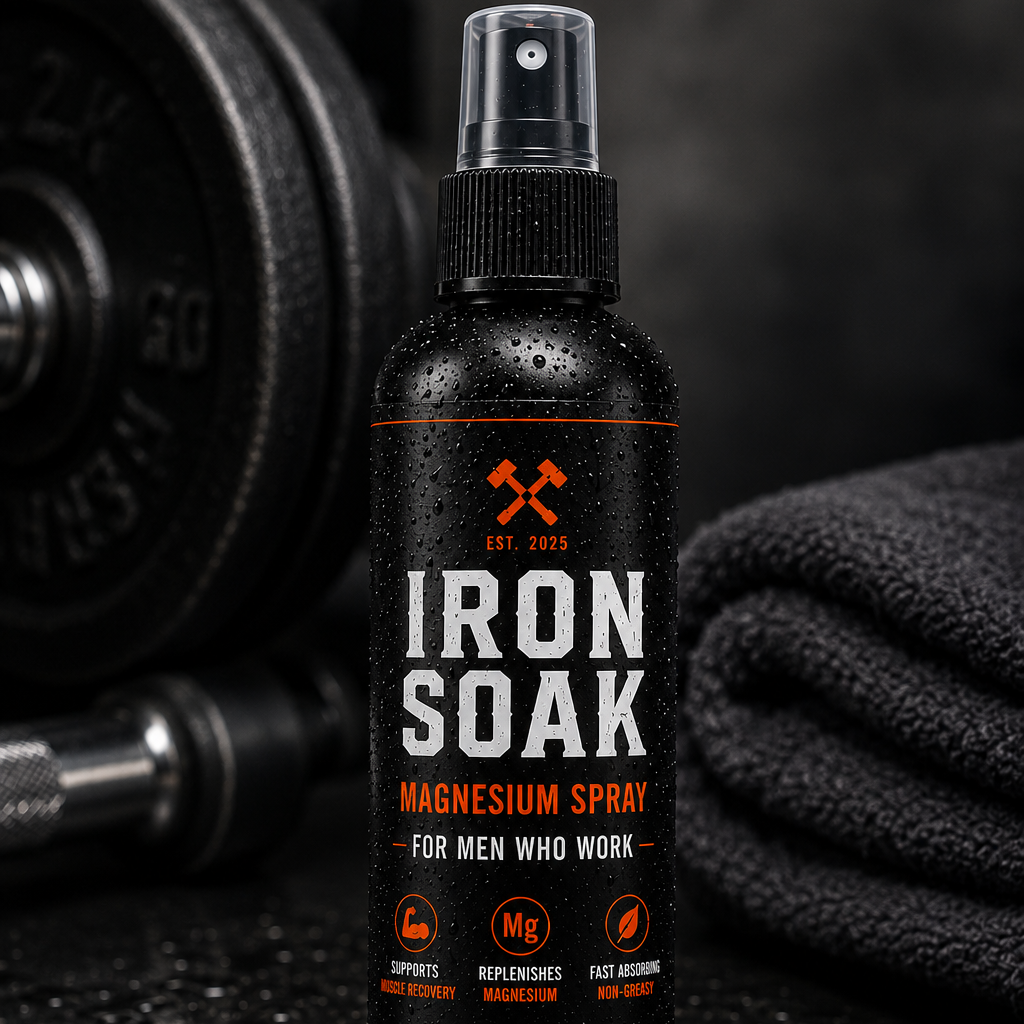 Iron Soak Magnesium Recovery Spray — For Men Who Work