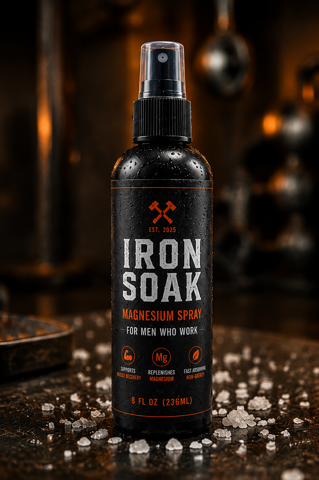 Iron Soak Magnesium Recovery Spray — For Men Who Work